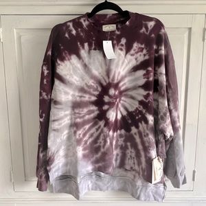 Electric & Rose Neil Sweatshirt, size Medium, Thunder Viola Wave Wash, NWT